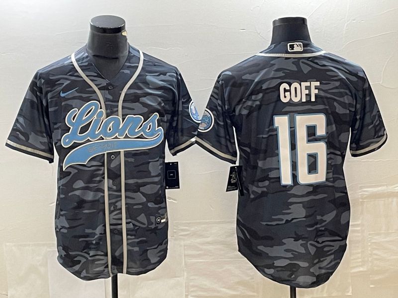 Men Detroit Lions 16 Goff Camo Nike 2023 Co Branding Game NFL Jersey style 1